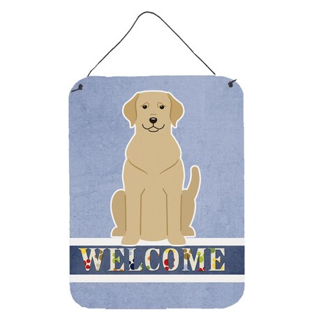 Carolines Treasures Yellow Labrador Welcome Wall or Door Hanging Prints BB5636DS1216
